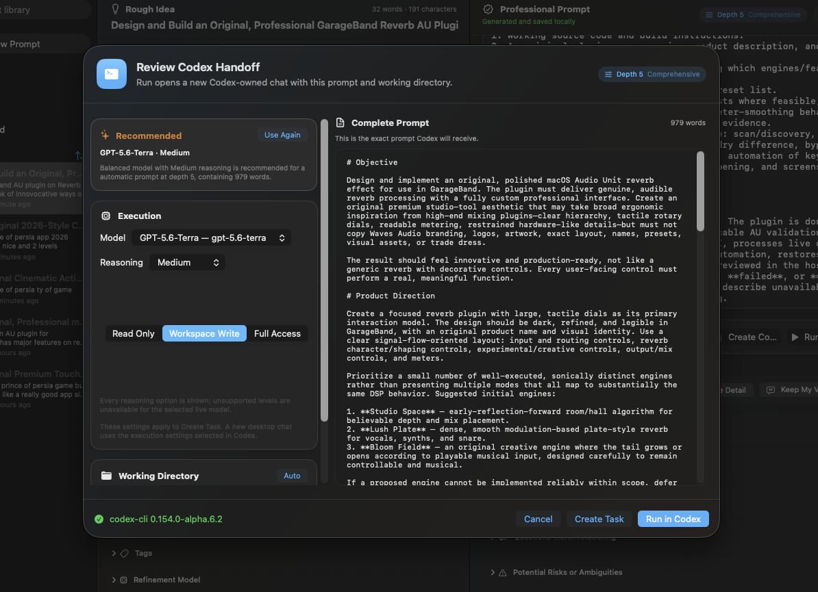 Actual PromptFoundry handoff review